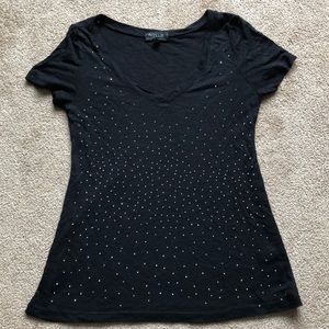 Nollie black rhinestone top